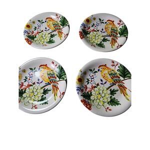 PFALTZGRAFF Paradise Song Colorful Tropical Cheery 8" Salad Plates - set of 4